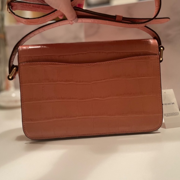 New Croc Effect Coach Studio Shoulder Bag - Picture 4 of 12